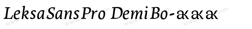 LeksaSansPro DemiBo字体转换